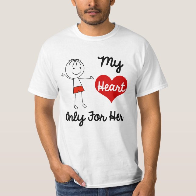 Mi corazón solamente para él la camiseta de los (Anverso)