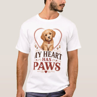 Mi corazón tiene patas Camiseta de amante de perro