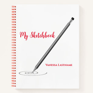 Mi cuaderno de esbozo con personalización de nombr