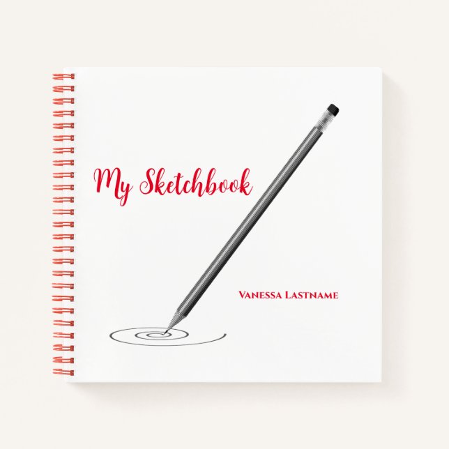 Mi cuaderno de esbozo con personalización de nombr (Anverso)