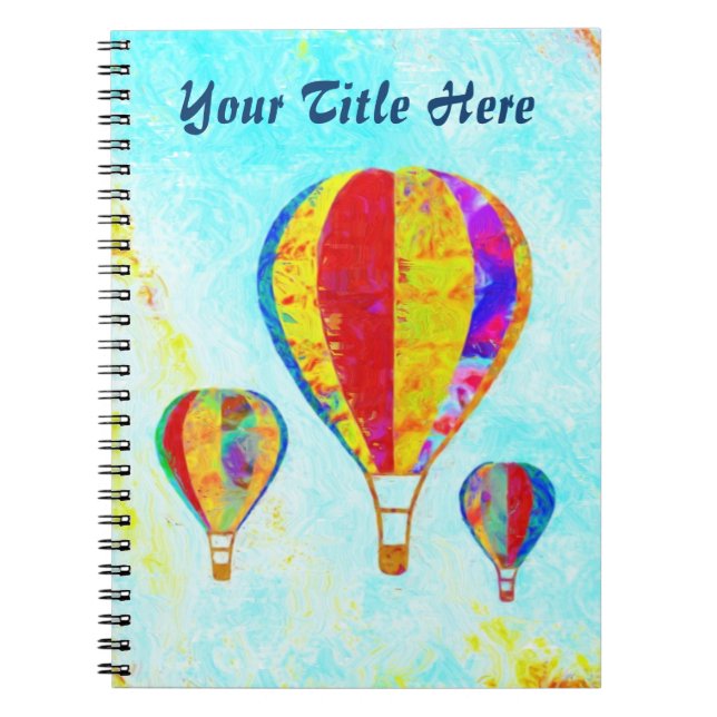 Mi cuaderno espiral de los globos hermosos (Frente)