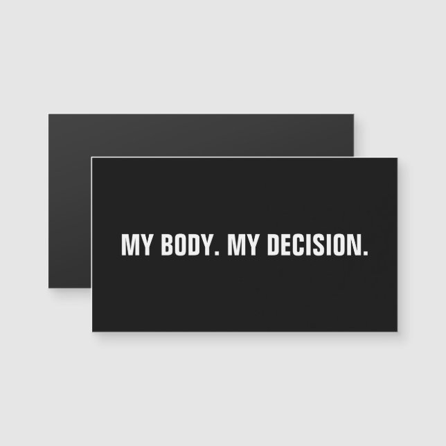 Mi cuerpo mi decisión imán de derechos de aborto n (Anverso/Reverso)