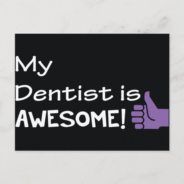 Mi dentista es una increíble postal (Anverso)