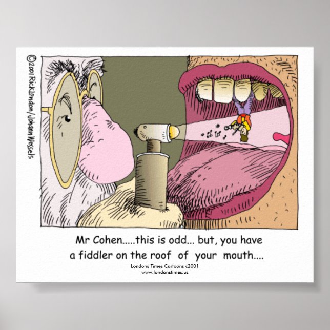 Mi Dentista Judío Póster Divertido (Frente)