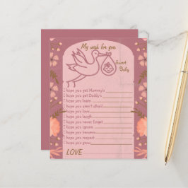 Mi Deseo De Que La Cigüeña Lleve Hoja De Juego Par