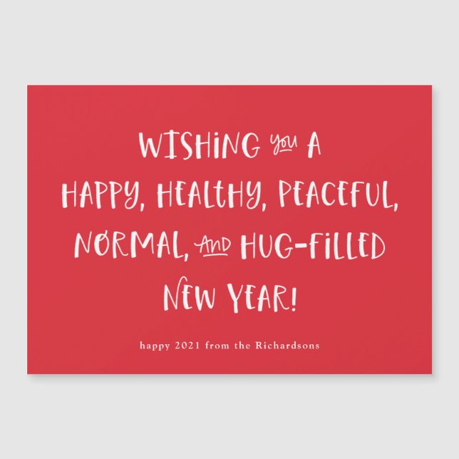 Mi deseo para 2021 | Año nuevo feliz rojo (Anverso)