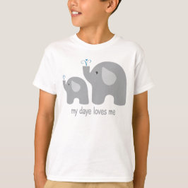 Mi día me ama - linda camiseta de elefante para ni