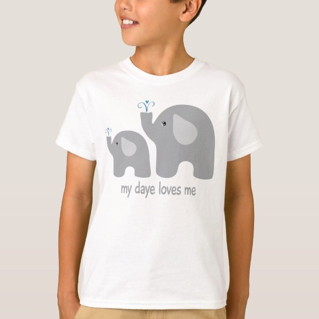 Mi día me ama - linda camiseta de elefante para ni (Anverso)