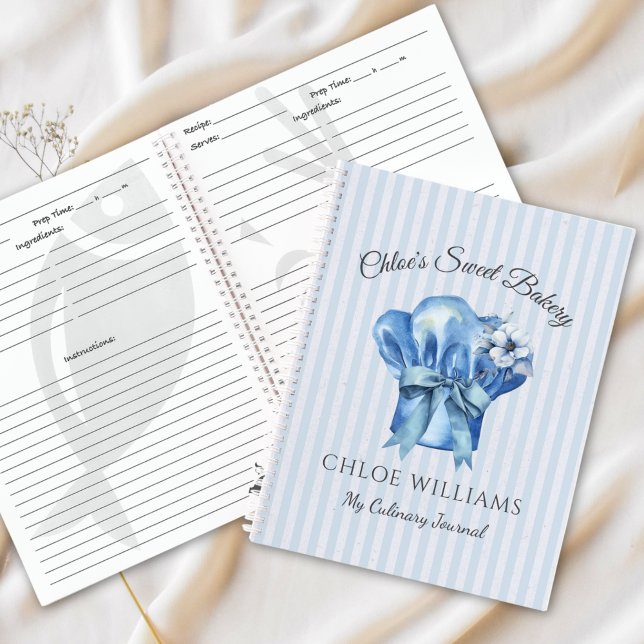 Mi diario culinario Gorra de Chef Azul receta un b (Subido por el creador)