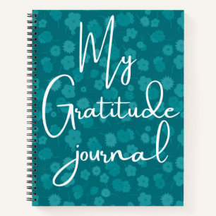 Mi diario de gratitud Cuaderno de textura de flor
