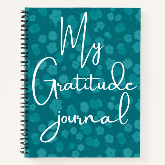 Mi diario de gratitud Cuaderno de textura de flor  (Anverso)