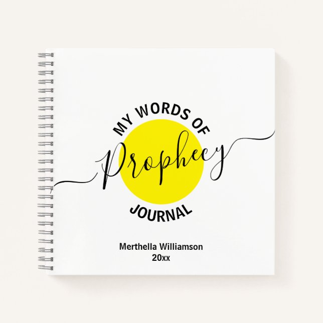 Mi diario de palabras de profecía (Anverso)