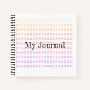 Mi diario está cruzando el cuaderno de espiral