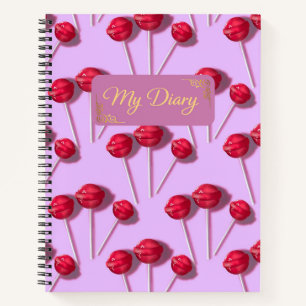 Mi Diario Patrón de Chupachups Rosa Cuaderno