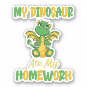 Mi dinosaurio comió a mi Pegatina