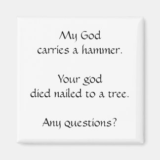 Mi Dios/Tu Dios en el imán cuadrado