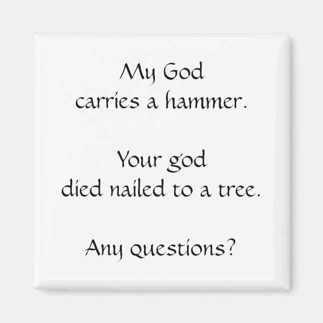 Mi Dios/Tu Dios en el imán cuadrado (Frente)