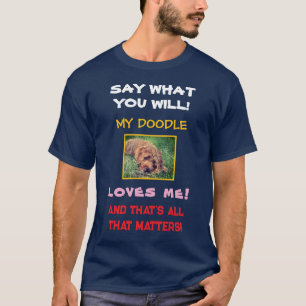 Mi Doodle Me Ama Camiseta Azul Marino Hombre
