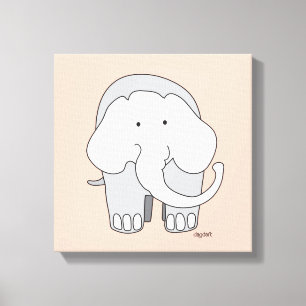 Mi elefante Personalizado 12x12 Arte de tela