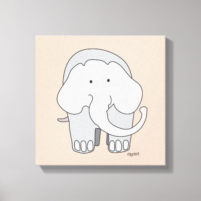 Mi elefante Personalizado 12x12 Arte de tela (Anverso)