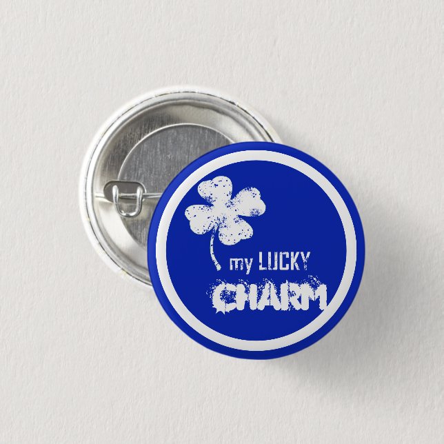 Mi Encanto Afortunado Shamrock En Un Pin De Botón  (Anverso y reverso)