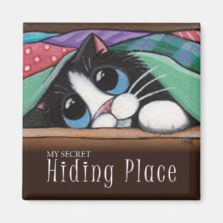 Mi escondite secreto - imán de gato