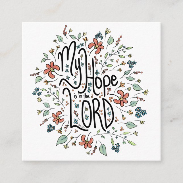 Mi esperanza está en la tarjeta de gabinete de LOR (Anverso)