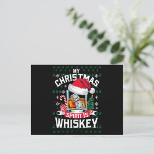 Mi Espíritu Navidad es Whiskey Ugly Sweater Xmas P