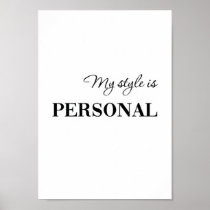 Mi Estilo Es Personal – Arte de Tipografía Minimal