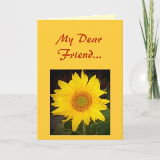 Mi estimada tarjeta de felicitación del amigo… (Anverso)