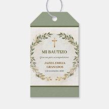 Mi Etiqueta de Regalo de Bautizo Personalizada Ver