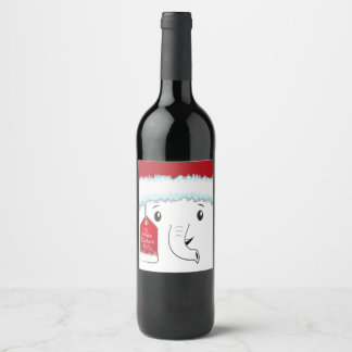 Mi etiqueta de vino de regalo para elefantes blanc