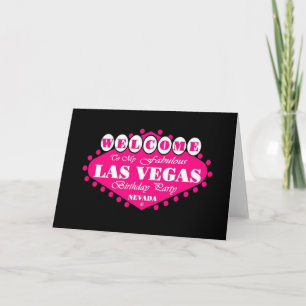 Mi fabulosa tarjeta de cumpleaños Las Vegas rosa