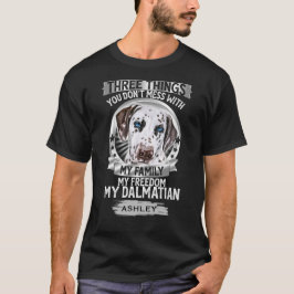 Mi familia mi camiseta de perro adorador dálmata