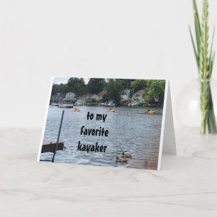 MI *FAVORITO KAYAKER** FELIZ TARJETA DE CUMPLEAÑOS