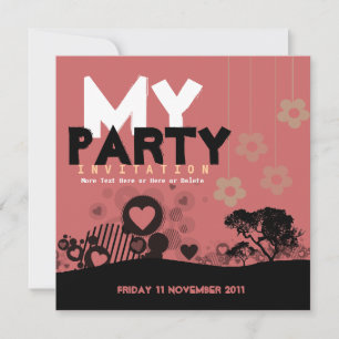 Mi Fiesta Diversión De Toda Ocasión Invitación De