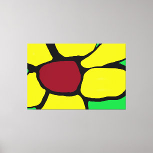 Mi Flor Amarilla, Impresión Abstracta en Lienzo Es