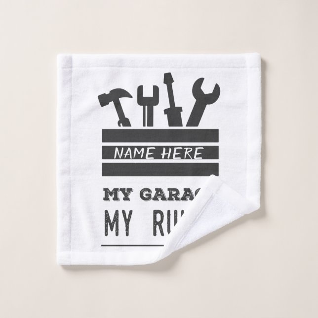 Mi Garaje personalizado mis reglas (Toallita)