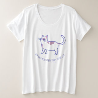 Mi gato es mejor que tu gato camiseta divertida