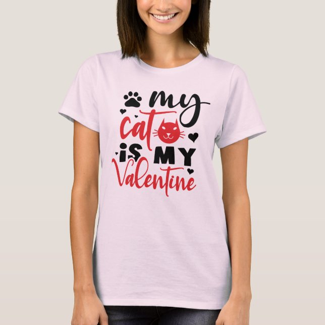 Mi gato es mi camiseta de San Valentín (Anverso)