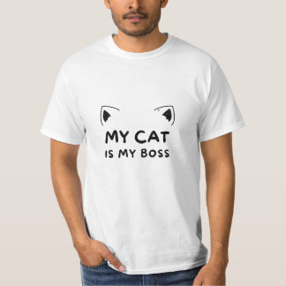 Mi Gato es Mi Jefe - Camiseta Divertida para Amant