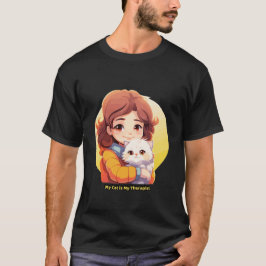 Mi gato es mi terapeuta – Camiseta de gato de cons