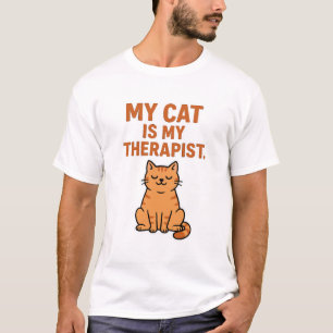 Mi gato es mi terapeuta - Camiseta divertida para 