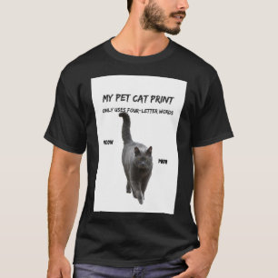 Mi gato Mascota imprime divertida camiseta Cat 4 p