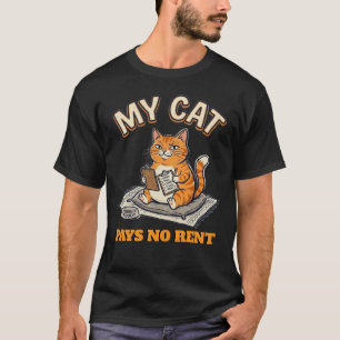 Mi gato no paga alquiler Camiseta divertida para a