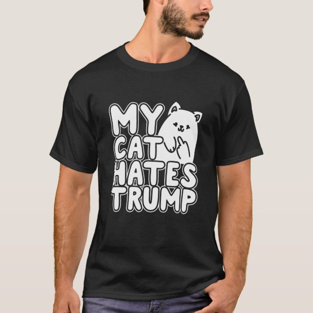 Mi gato odia la camiseta de Trump (Anverso)