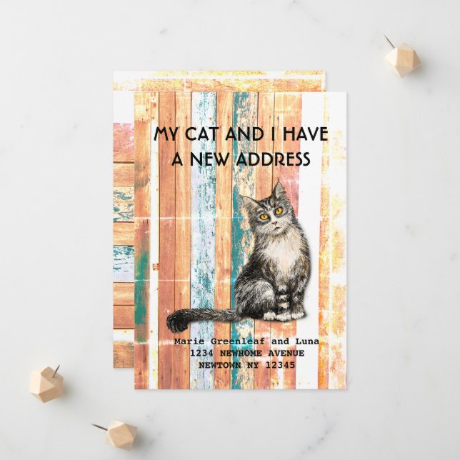 Mi gato y yo hemos movido la Invitación (Anverso/Reverso In Situ)