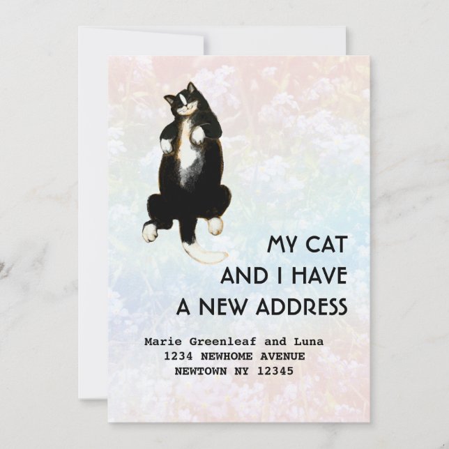 Mi gato y yo hemos movido la Invitación (Anverso)