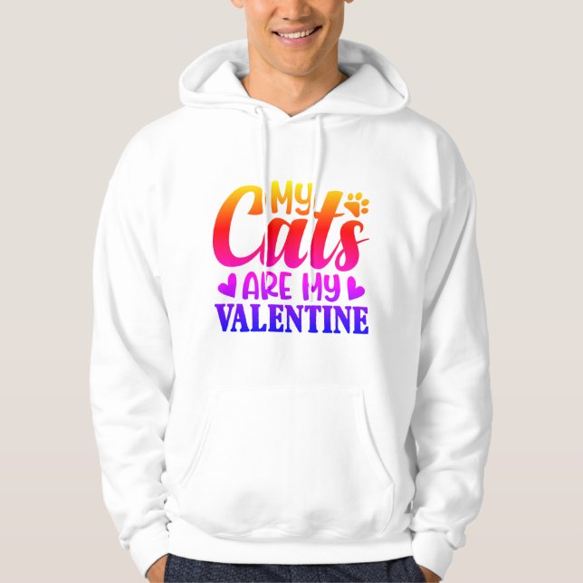 Mi Gatos Son Mi Sudadera del Día de San Valentín – (Anverso)