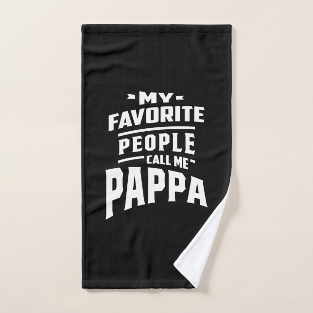Mi gente favorita me llama Pappa - Padre Abuelo (Toalla de mano)
